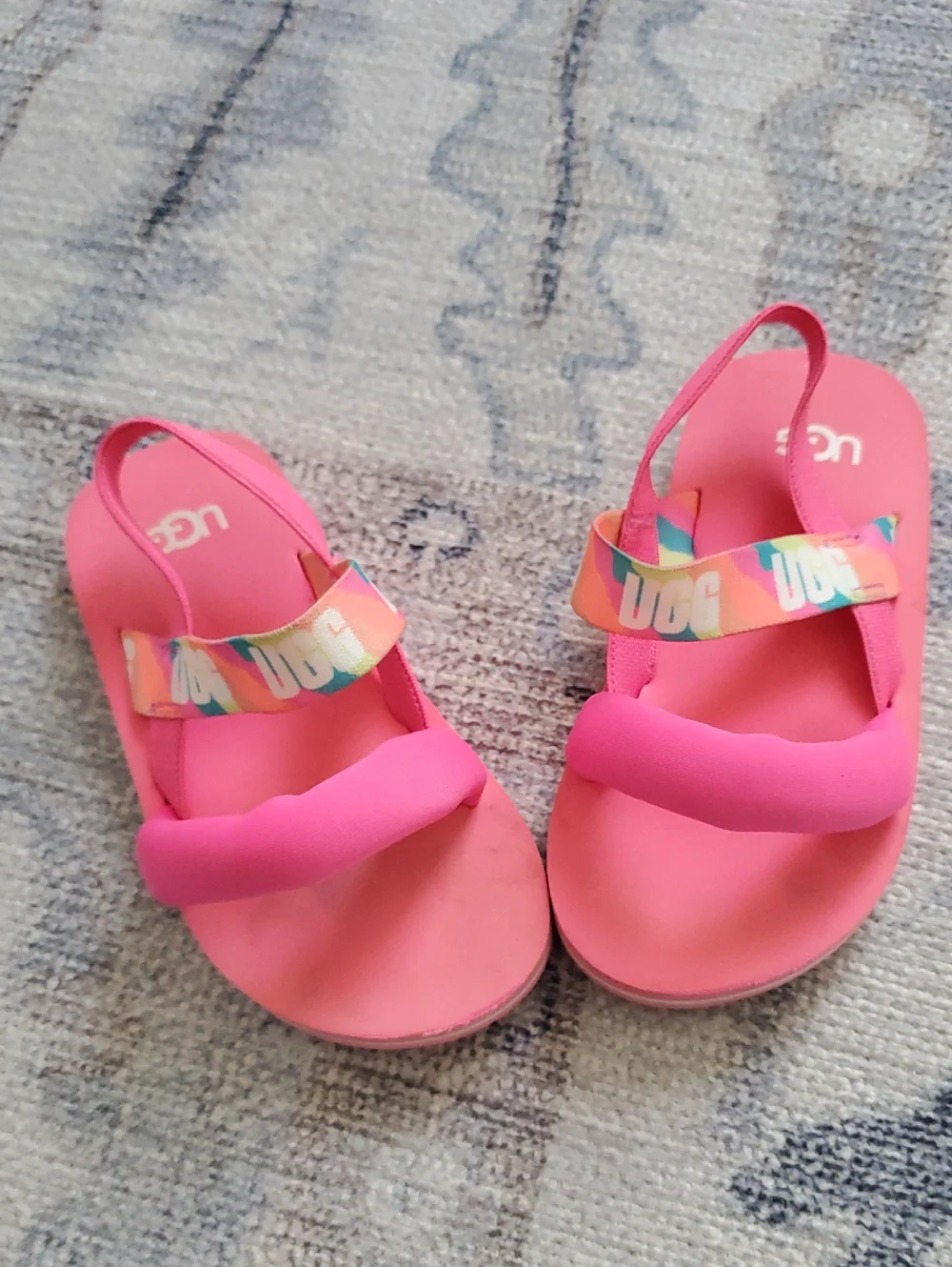 UGG Zuma Sling Baby Girls Sandals Taffy Pink Sz6/7